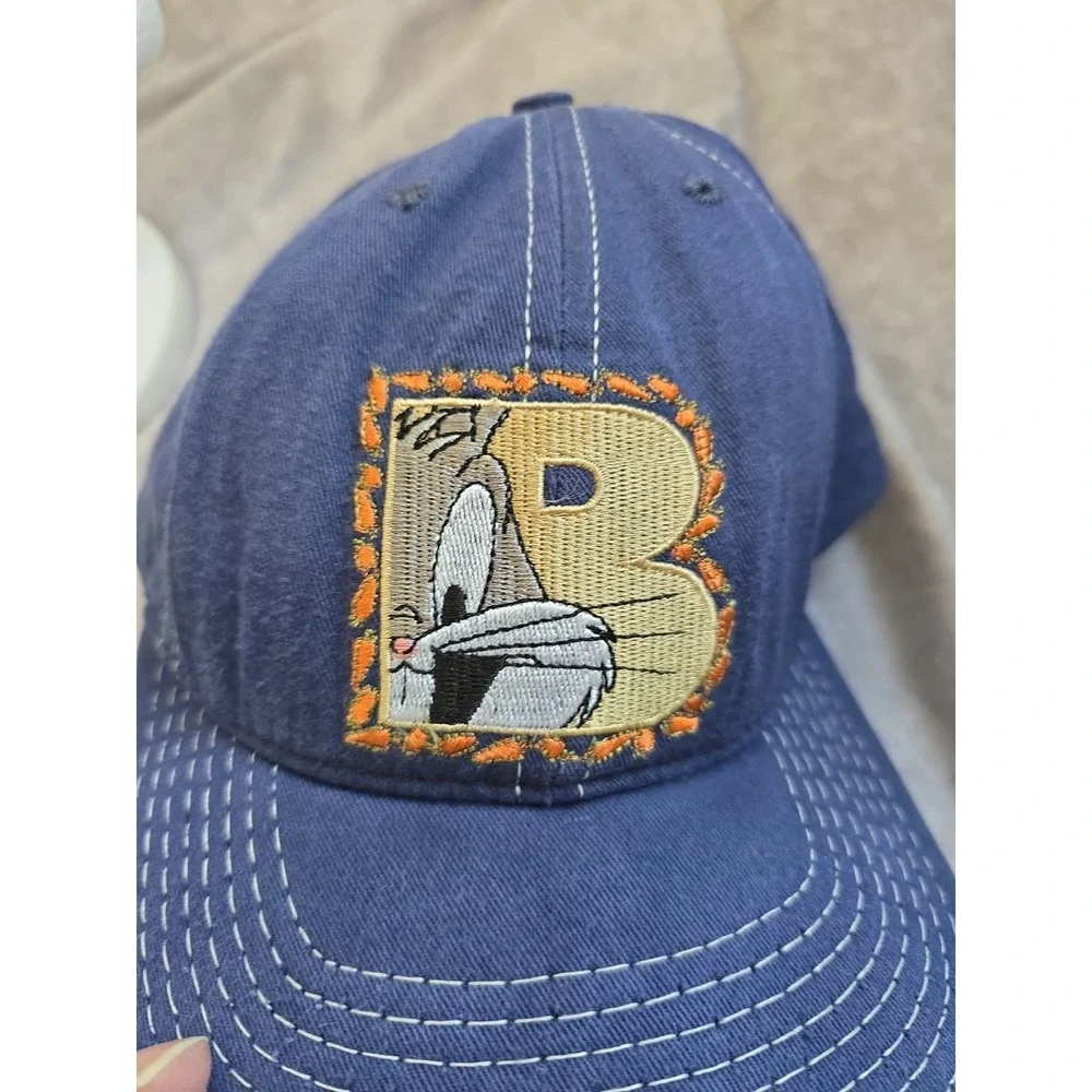 vintage 1990s Looney Tunes Bugs Bunny baseball-style cap Gray Embroidered
